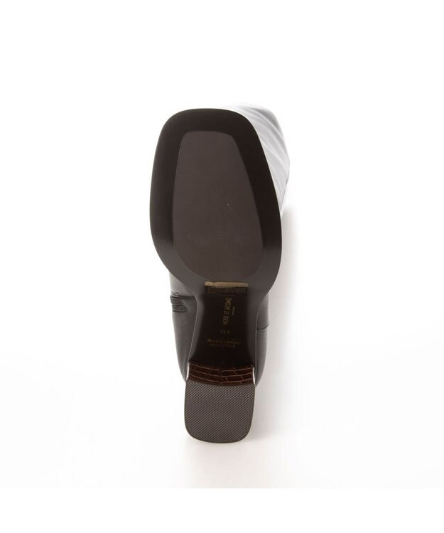 MODE ET JACOMO <MODE ET JACOMO>バック切り替えスクエアトゥロングブーツ ブラック