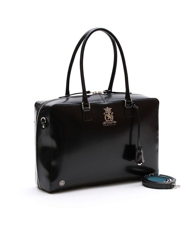 A.D.M.J. 【牛革】カルヴィ/イタリアンレザーボストンL ネグロ