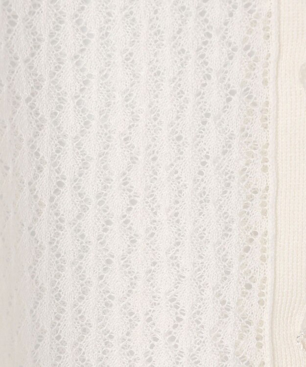 GRACE CONTINENTAL シアードルマンニットカーディガン ホワイト