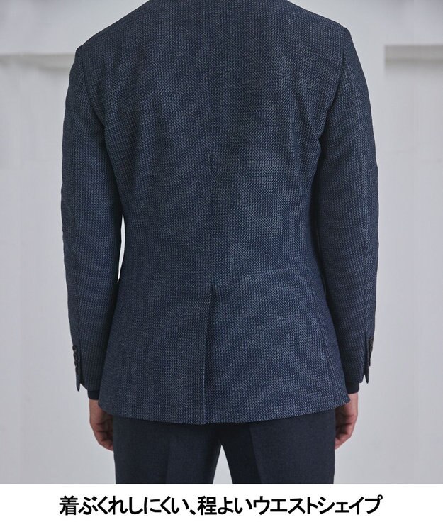 GOTAIRIKU カーディガンジャケット秋冬版【洗える/シワになりにくい/ストレッチ】リンクス BIZ ジャケット ダルブルー系8