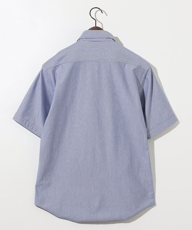 JOSEPH ABBOUD 【キングサイズ・イージーケア・ストレッチ】コンパクトジャージーヘアラインストライプ シャツ ネイビー系1