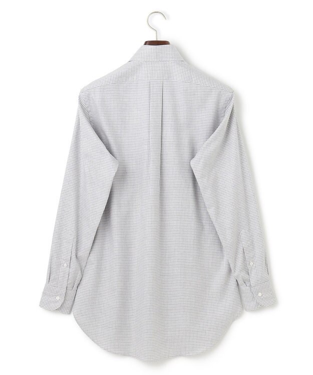 J.PRESS MEN 【Single Needle Tailoring / 形態安定】メランジカラーギンガムチェック シャツ/B.D. ライトグレー系3