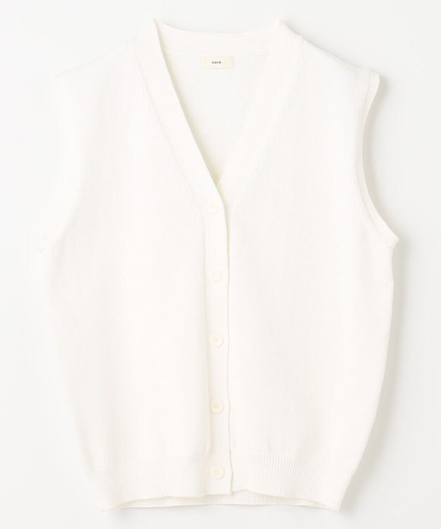 NAVE 【Nave 　洗える】ルピナス コットンニットベスト アイボリー系