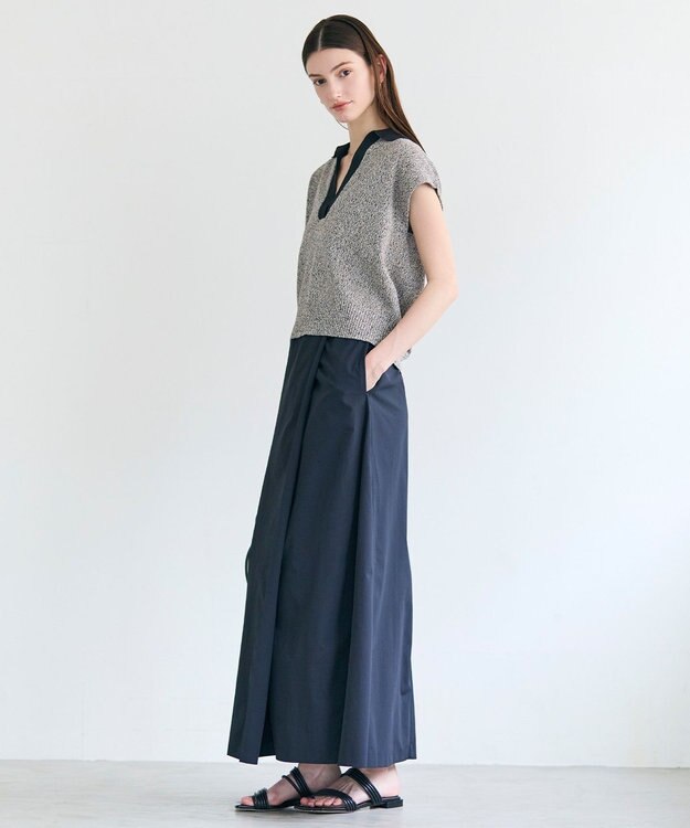 BEIGE， AGATE / バイカラー スキッパーニット Mix