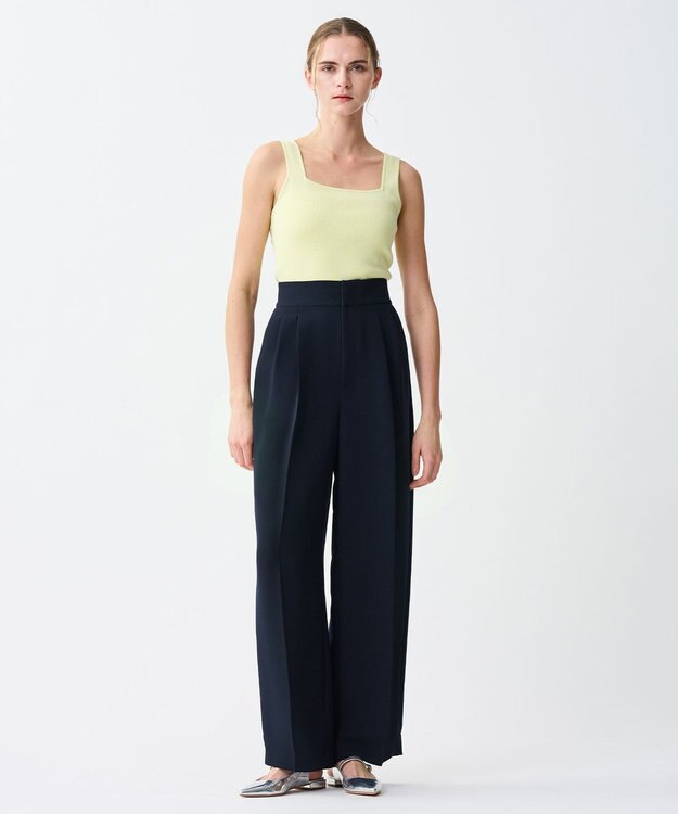 uncrave リネンニット スクエアタンクトップ イエロー