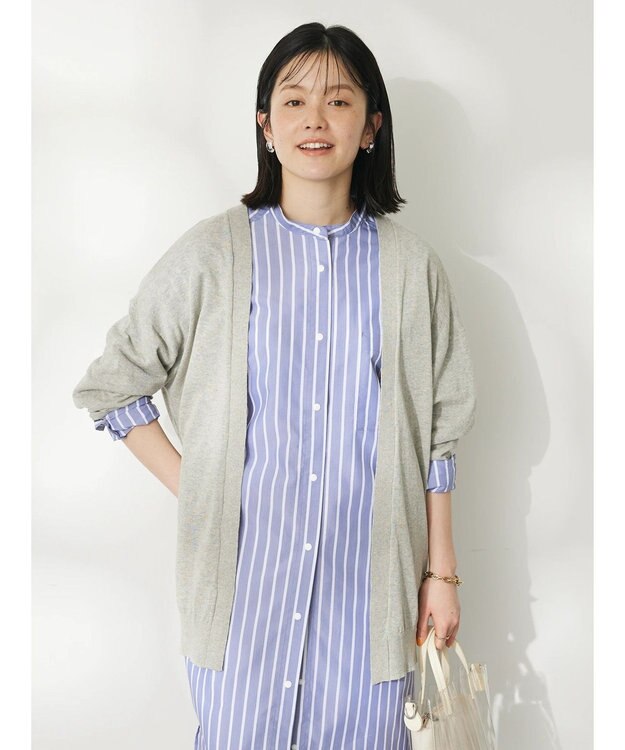 CRAFT STANDARD BOUTIQUE 強撚綿ニットカーディガン Gray
