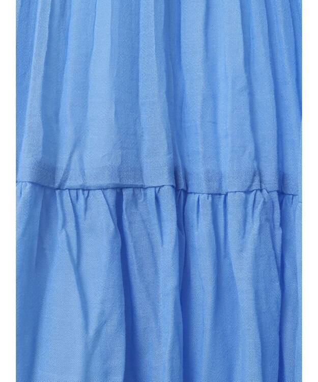 Green Parks シアープリーツボリュームスカート Blue