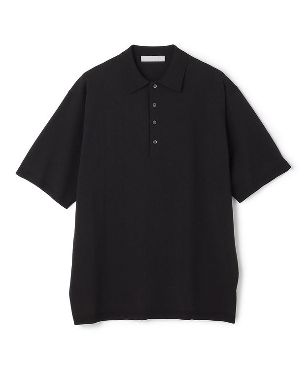 UNFILO MENS アラエルアンチピリングニット ポロ ブラック