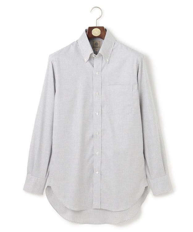 J.PRESS MEN 【Single Needle Tailoring / 形態安定】メランジカラーギンガムチェック シャツ/B.D. ライトグレー系3