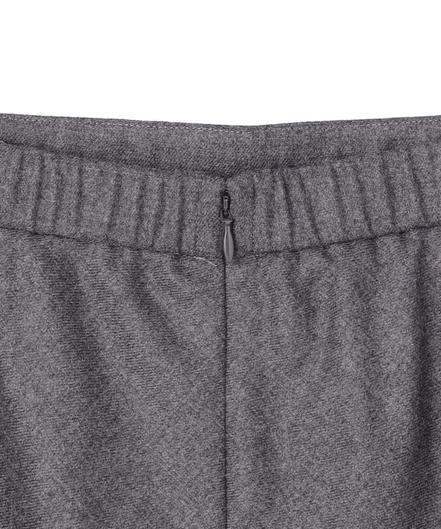 23区 【洗える】ハイカウントフラノ フレア スカート ライトグレー系