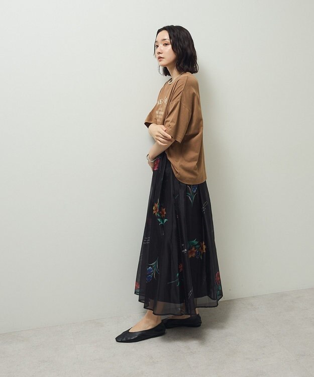 Green Parks アソートロゴ切替Ｔシャツ Brown