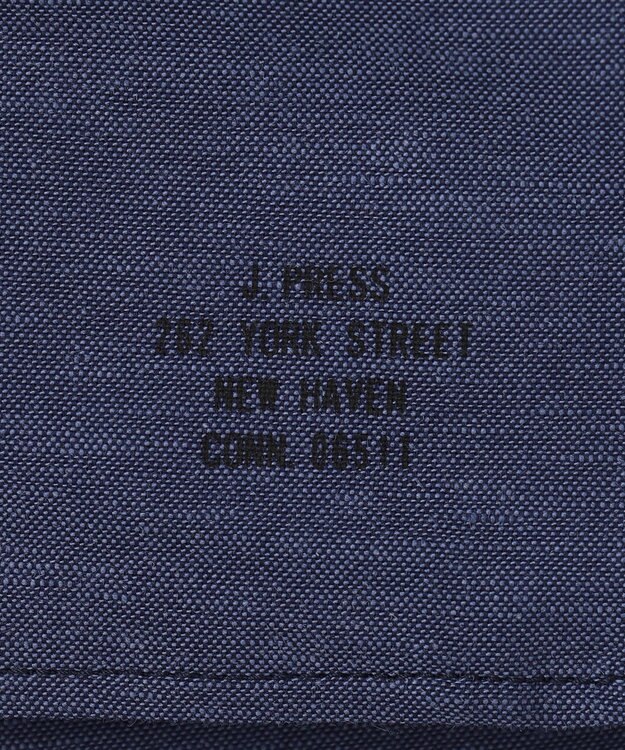 J.PRESS MEN 【HYBRID LINEN】オープンカラーシャツ ネイビー系