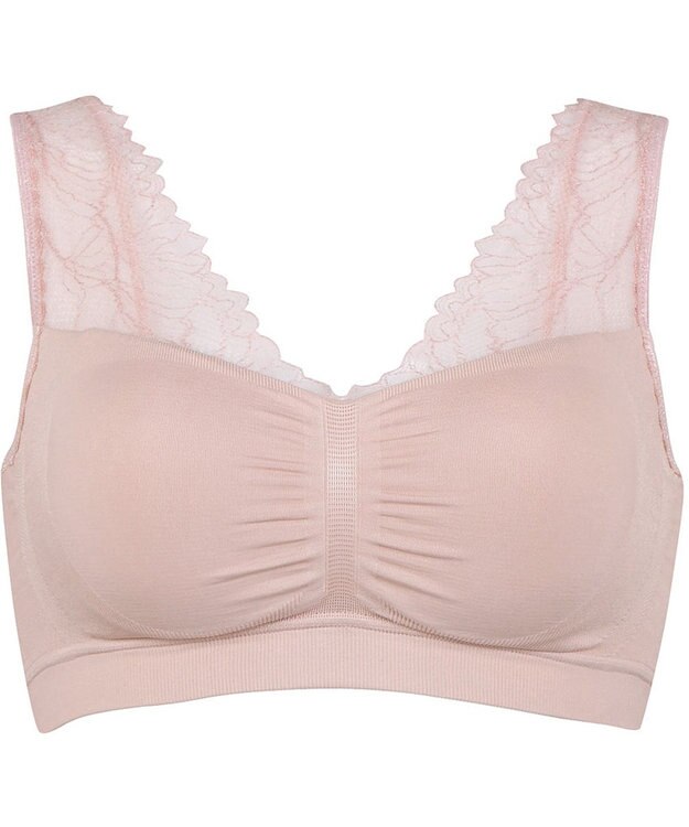 Wing ノンワイヤーブラ　【ナイトアップブラルーム】　寝るとき用ブラ　バストの脇流れを防ぐ　パッド有り　ウイング／ワコール　KB3510 ピンク