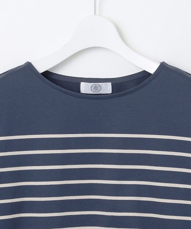 J.PRESS LADIES バスクボーダー カットソー ブルーグレー×グレージュ