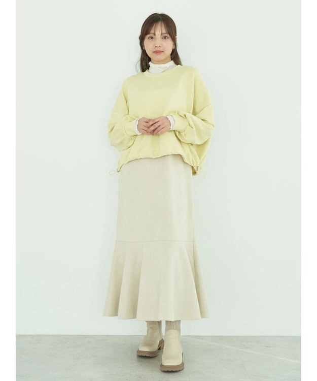 earth music&ecology シアータートルネックプルオーバー Ivory