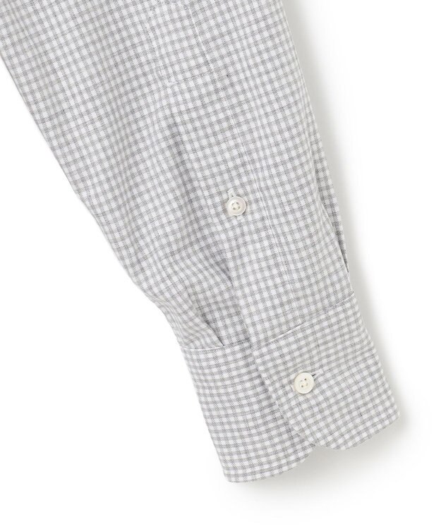 J.PRESS MEN 【Single Needle Tailoring / 形態安定】メランジカラーギンガムチェック シャツ/B.D. ライトグレー系3