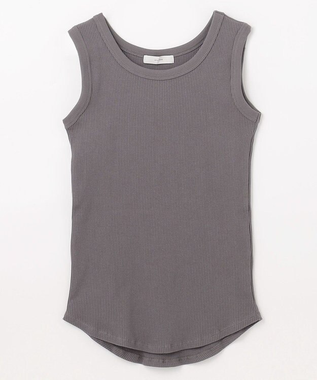 ANY L リブタンクトップ グレー