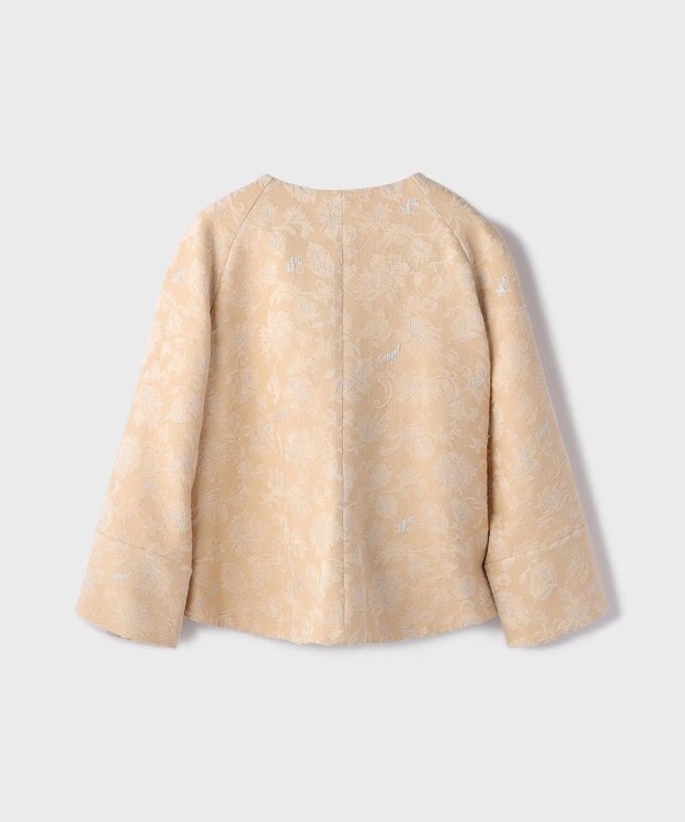 GRACE CONTINENTAL サラサジャガードケープジャケット ベージュ