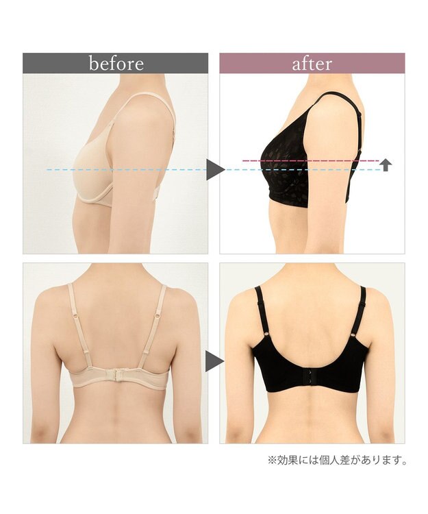 BRADELIS New York 【BRADELIS New York】スムーズモールドカップノンワイヤーブラ24S1 補正ブラ ブラック