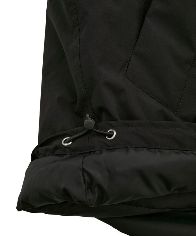 earth music&ecology フーデットパファーコート Black