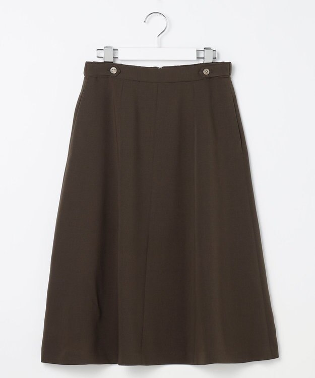 J.PRESS LADIES L 【洗える】フィネスボイル ミディ スカート ブラウン系