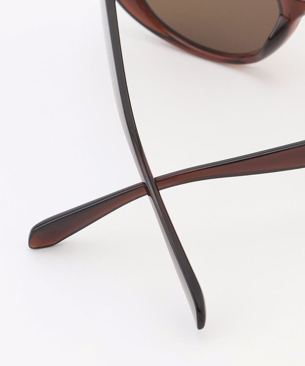 自由区 オーバル サングラス ブラウン