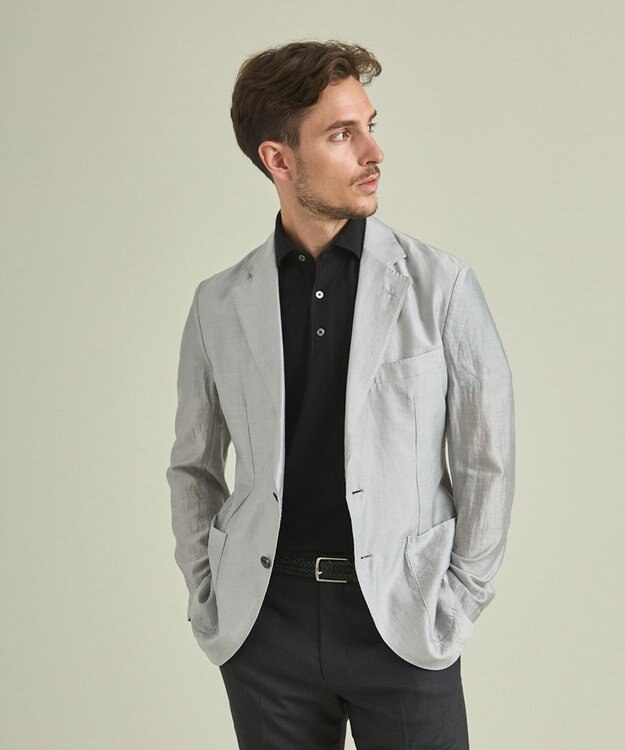 GOTAIRIKU 【超軽量】エアードビー羽織りジャケット ライトグレー系