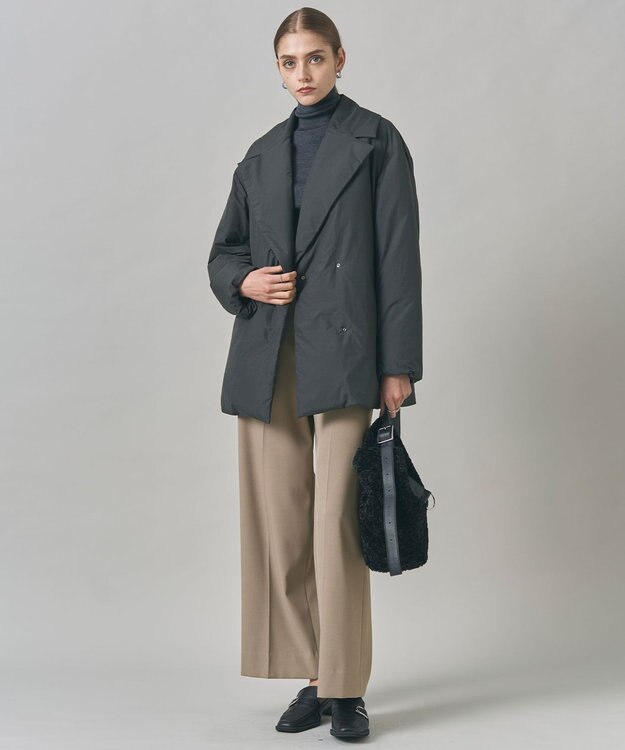 ICB 【撥水加工】ADSダウン Pコート チャコールグレー系