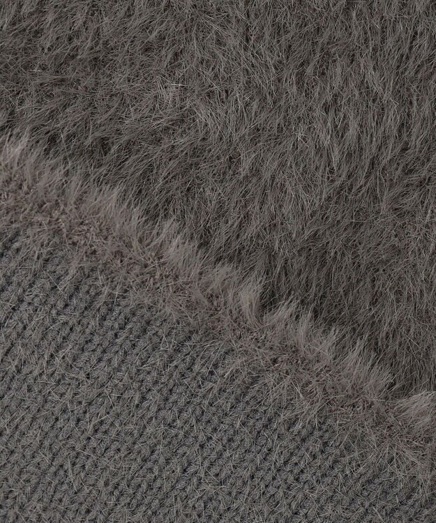 UNFILO L ナイロンシャギー  ハーフスリーブ プルオーバー チャコール