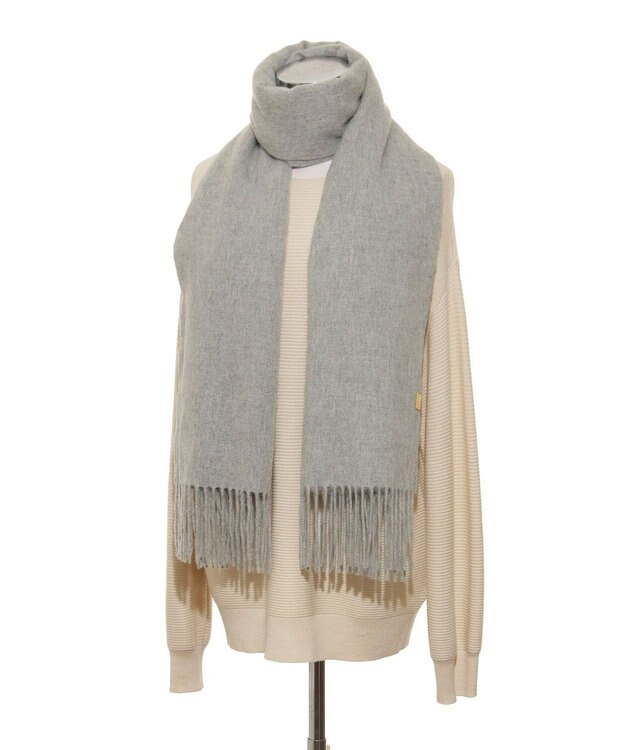 MOONBAT WEB限定【洗える】ミエル (miel) カシミヤ100％ 無地ストール グレー
