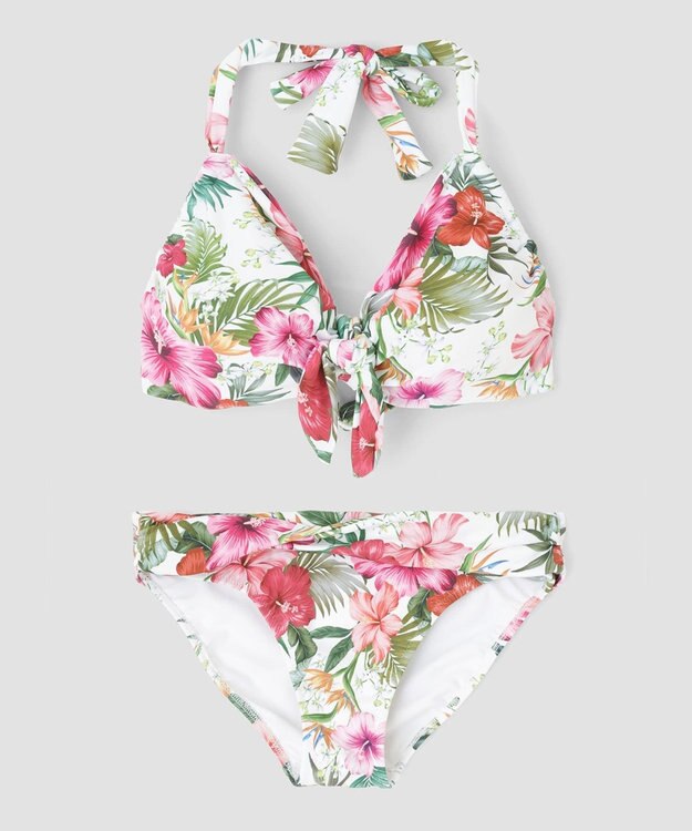 San-ai Resort（三愛水着楽園） 【新色ホワイト＆パープル入荷】４点セット水着　9M・11L【San-ai Resort（サンアイリゾート）】 ホワイト