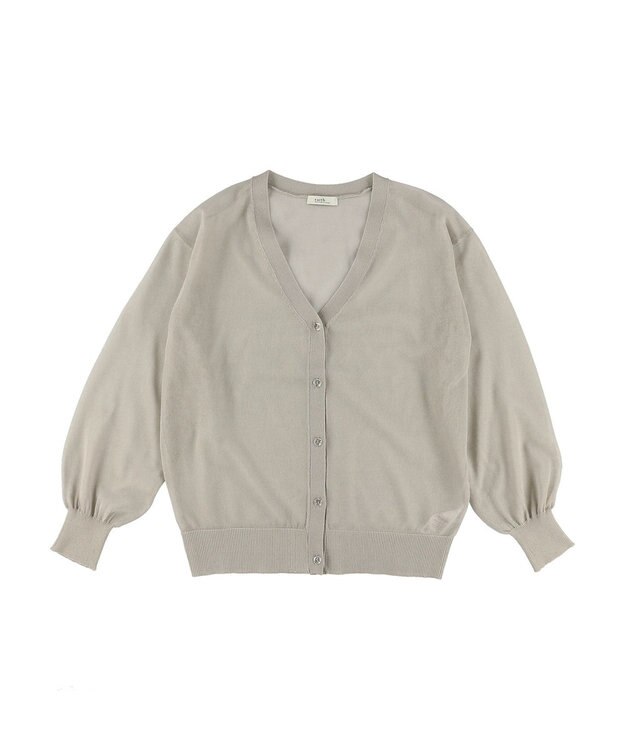 earth music&ecology ファンシーラメＶネックカーディガン Light Gray