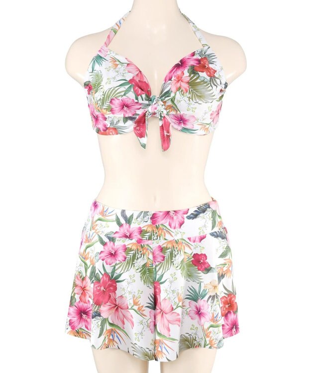 San-ai Resort（三愛水着楽園） 【新色ホワイト＆パープル入荷】４点セット水着　9M・11L【San-ai Resort（サンアイリゾート）】 ホワイト