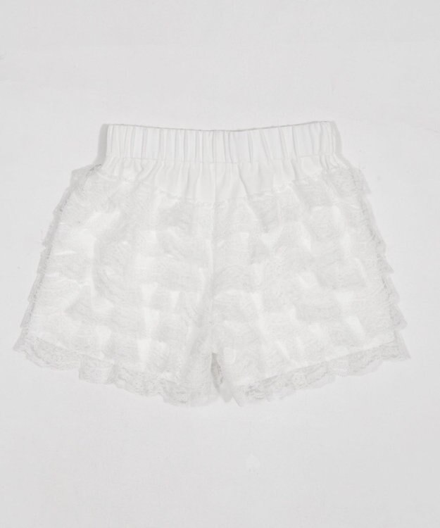 WEGO レースフリルマイクロショートパンツ ホワイト
