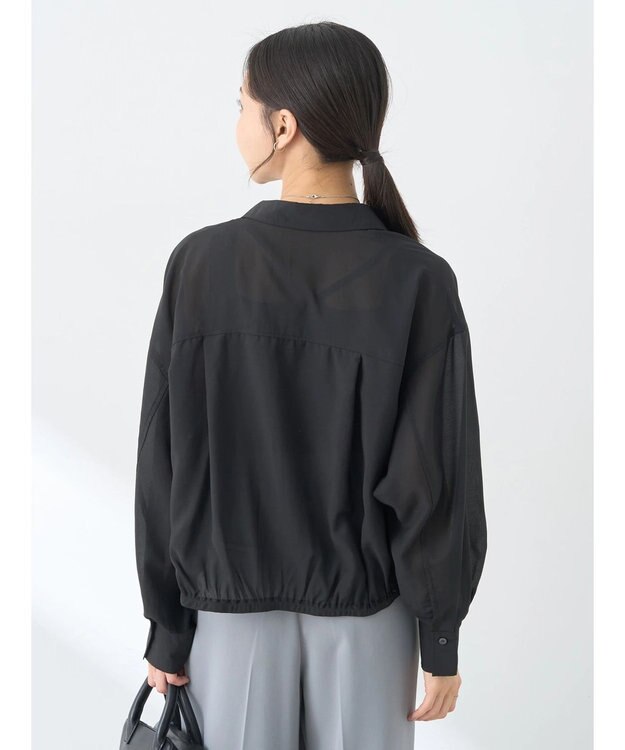 earth music&ecology フリルシャツ Black