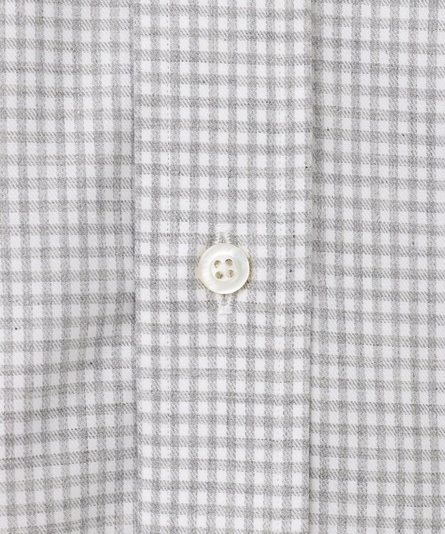 J.PRESS MEN 【Single Needle Tailoring / 形態安定】メランジカラーギンガムチェック シャツ/B.D. ライトグレー系3