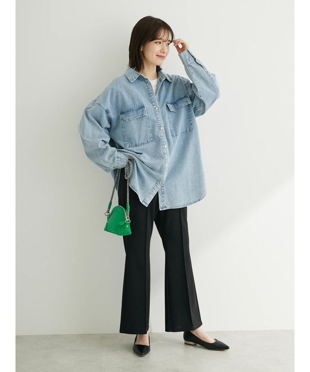 Green Parks らくスレパンツ Black