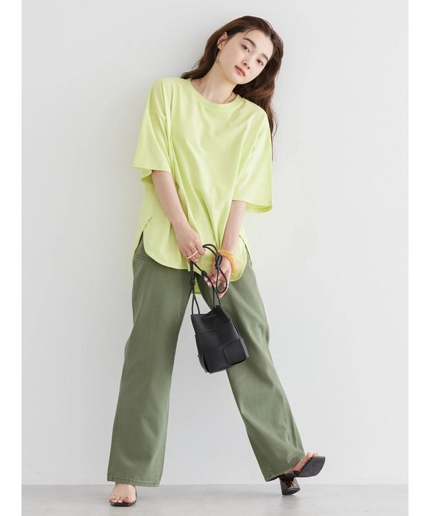 AMERICAN HOLIC 抗菌防臭ラウンドテールカットプルオーバー Yellow