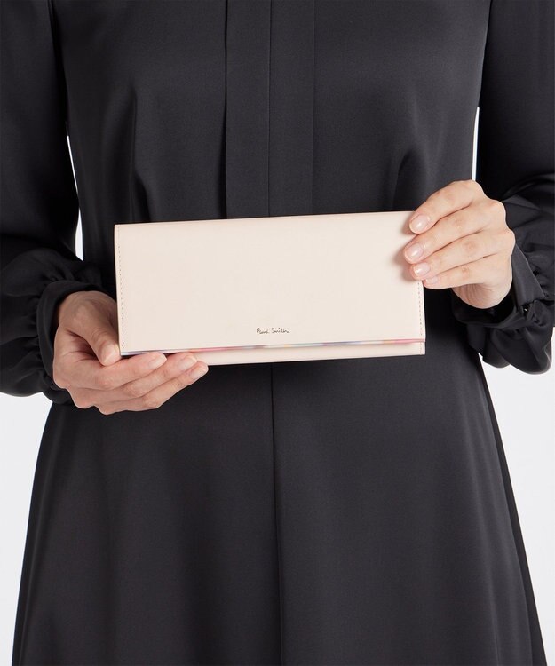 Paul Smith スプレースワールトリム 長財布 アイボリー