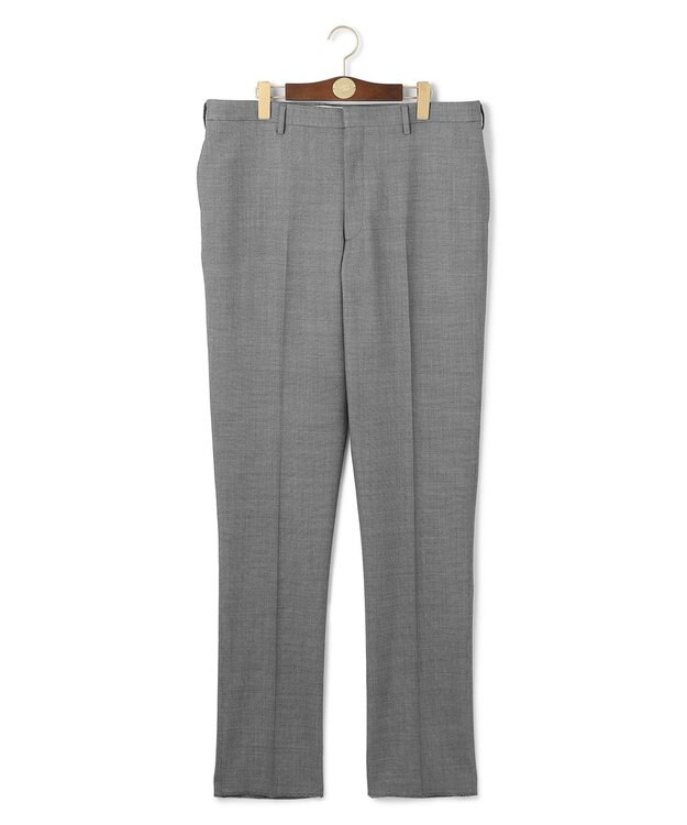 J.PRESS MEN 【KING SIZE】【Peppin Merino Comfort】【ウォッシャブル可 / 折り目加工】バーズアイ スラックス / ノータック ライトグレー系