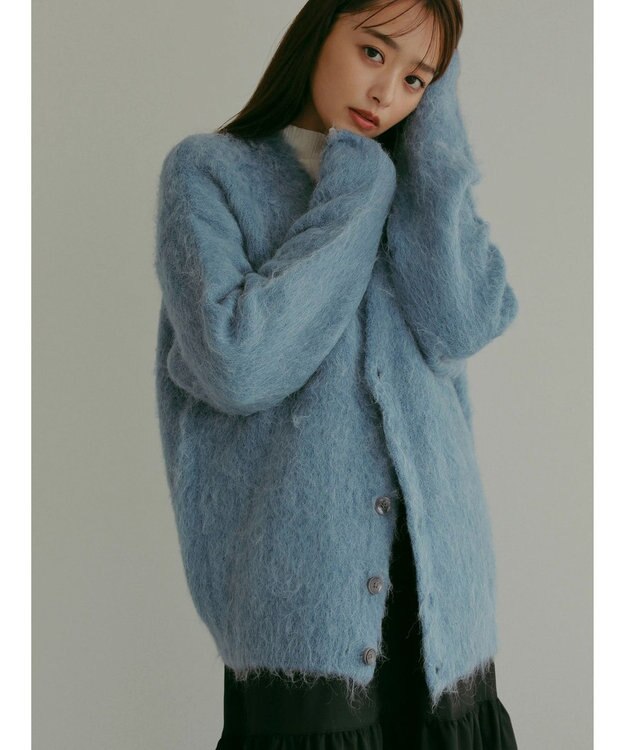 Green Parks ■ＡＪＵＧＡ．×ＧＰ　シャギーニットカーディガン Blue