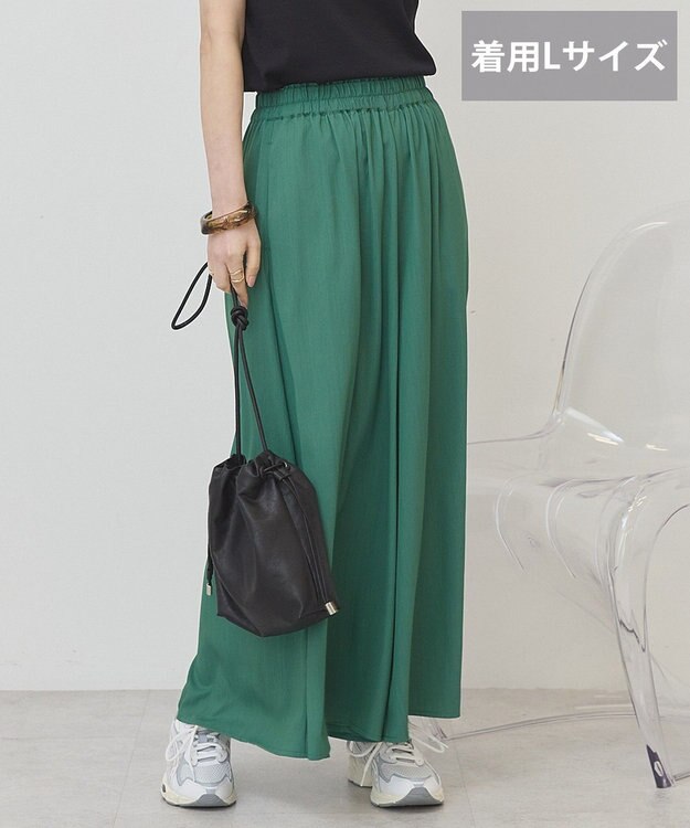 AMERICAN HOLIC 【選べる丈】ギャザースカーチョ【WEB限定カラー有り】 Green