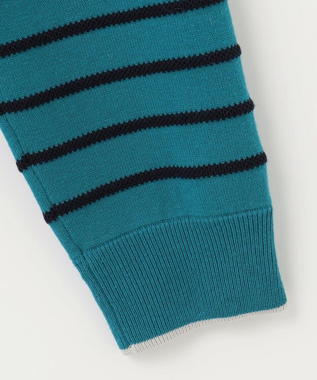 23区GOLF 【MEN】【手洗い可】コットンブレンド ハーフジップ ニット ピーコックグリーン系