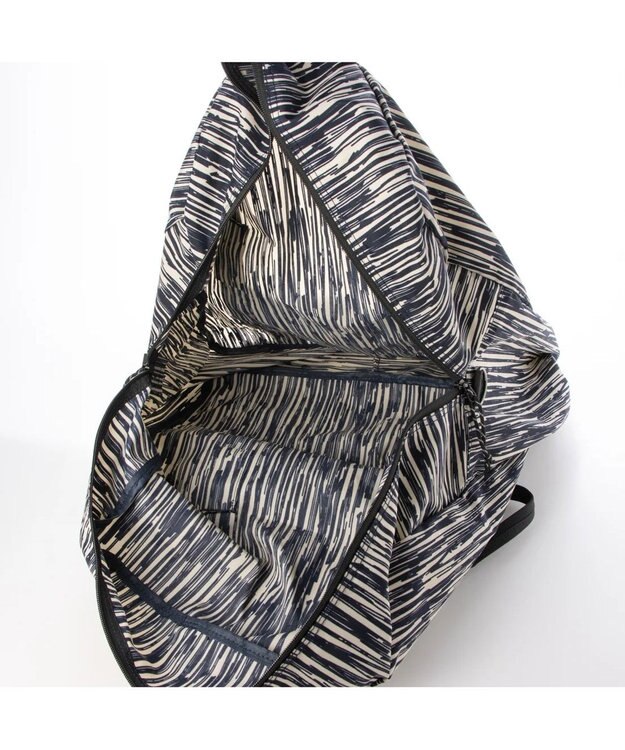 UNBILLION cachecache パッカブルナイロンボストンバッグ アイボリーネイビー