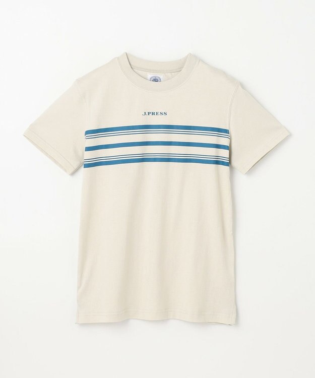 J.PRESS KIDS 【140-170cm】ボーダープリント Ｔシャツ ライトグレー系