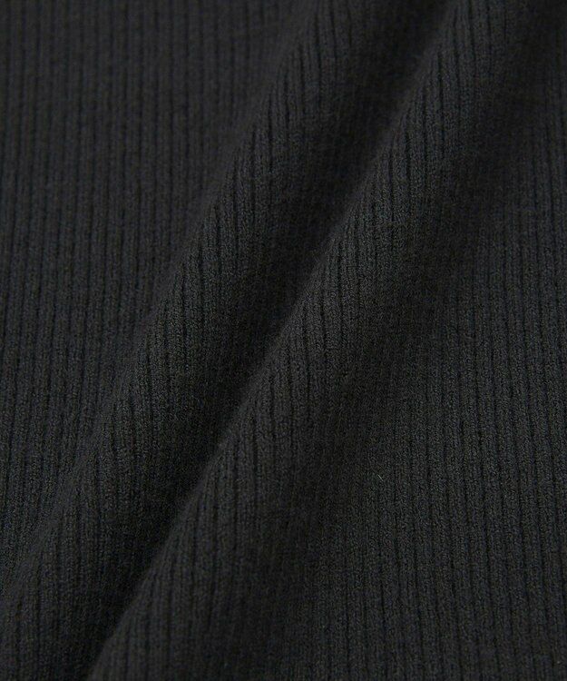 Green Parks ダブルカフスモックネック配色ニット Black