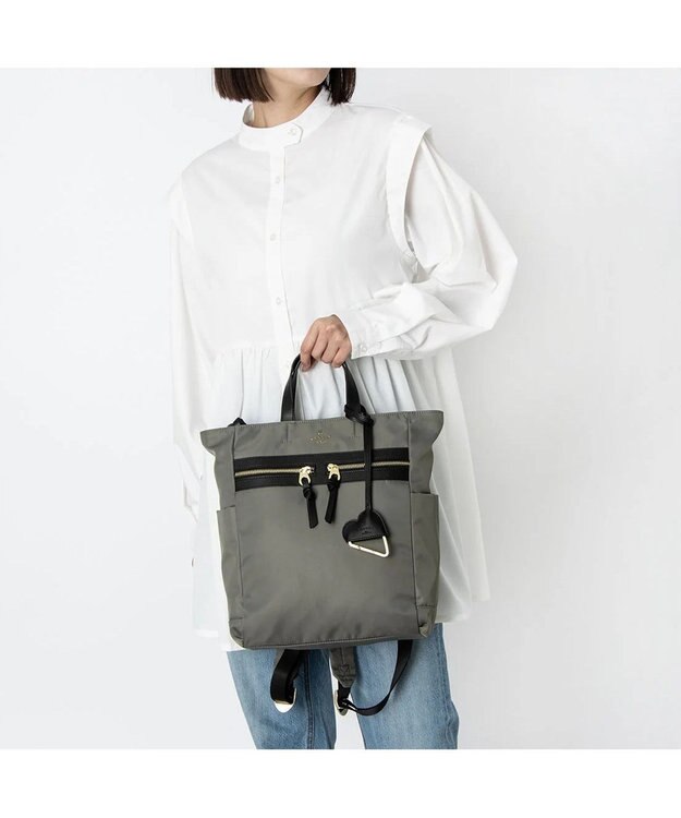 LANVIN en Bleu グラン 2wayバックパック グレー