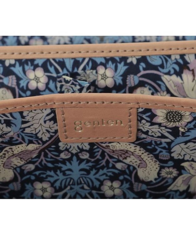 genten アンティーコ×LIBERTY 口金長財布 サンドピンク