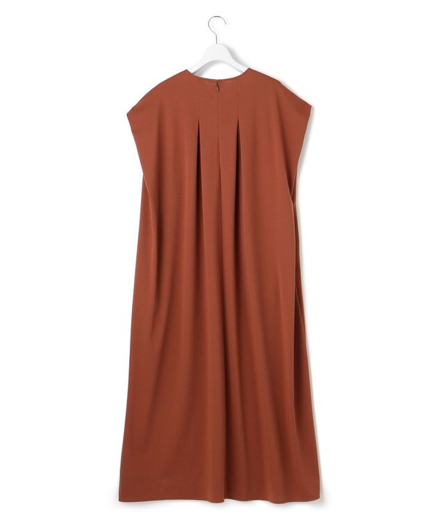 23区 L 【洗える】ライトスムース ロング ワンピース テラコッタ系