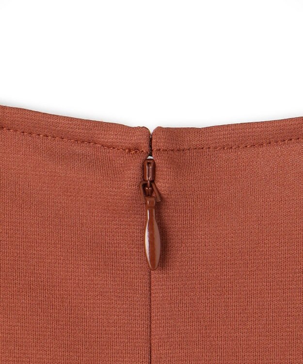 23区 S 【洗える】ライトスムース ロング ワンピース テラコッタ系